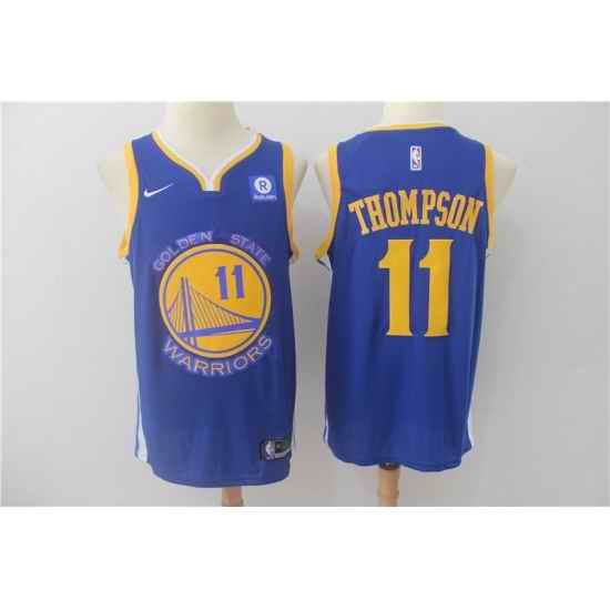 Toddler Golden State Warriors 11 Klay Thompson Royal Stitched Jersey